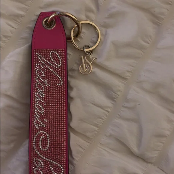 Pink Rhinestone Keychain - Picture 2 of 2